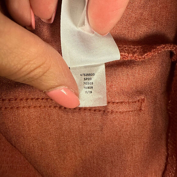 Lou & Grey x LOFT Rust Orange Leggings Back Pockets Sz XS Rayon Nylon Stretch - Picture 7 of 10